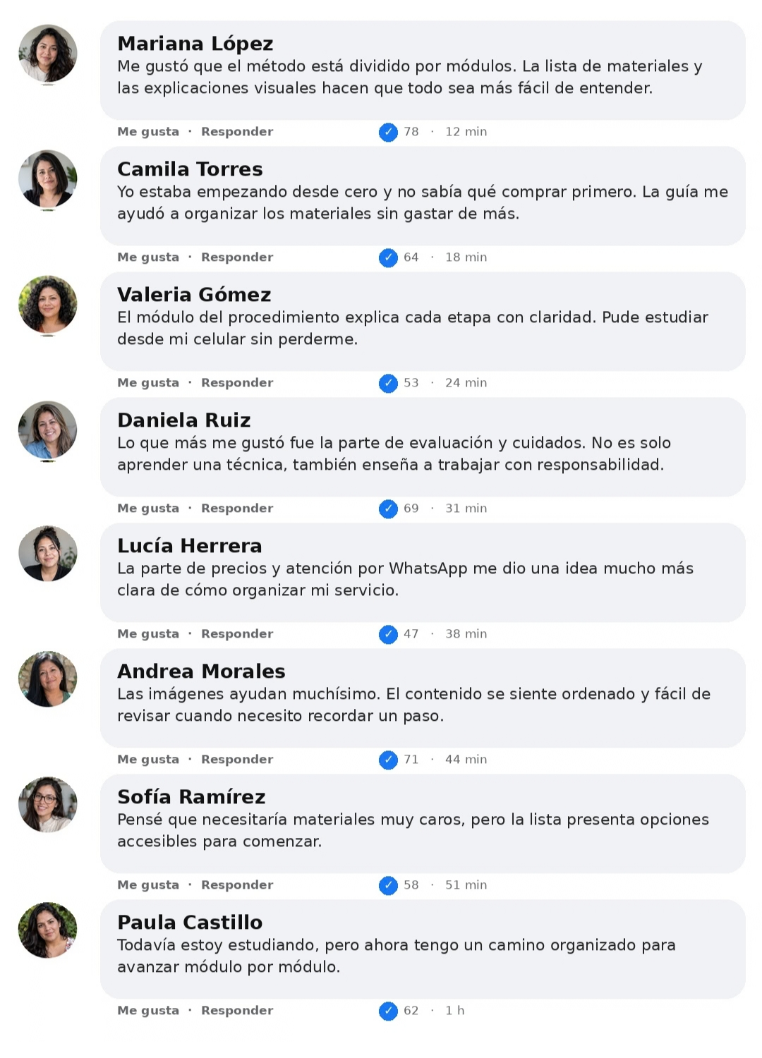 Comentarios de alumnas del Método StriaClear